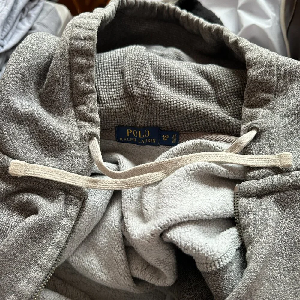 Ralph Lauren Polo Full Zip Thermal Lined Hood Jacket 4XB Big EUC